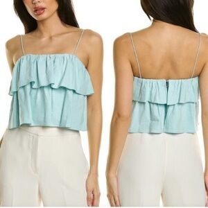 Alice + Olivia Marylynn Ruffled Crop Top, Size 8 New